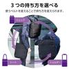 ELECOM 3-Way Tote Bag, 15.6-inch, 12L Capacity, Water-Repellent, Heavy-Duty Zipper, Black, BM-TBTWBK