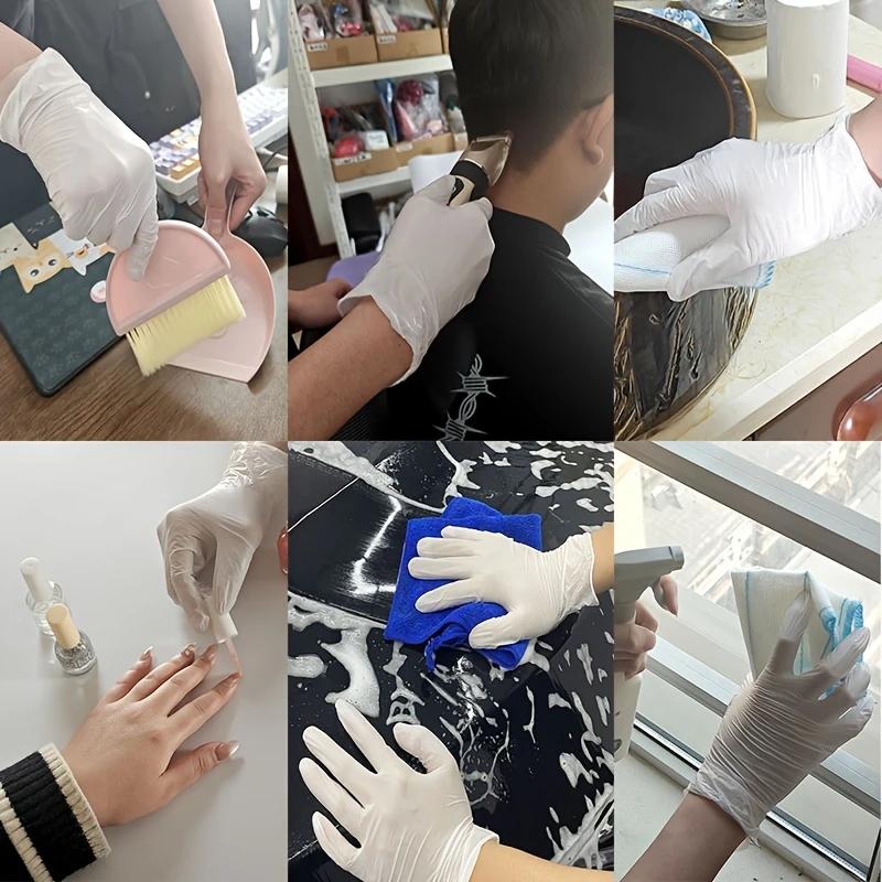 50 st Flerfärgade Engångshandskar i Nitril - Essentiella för Kök, Husdjursvård, Hårfärgning, Manikyr & Livsmedelsberedning