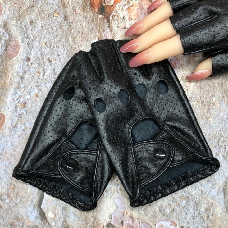 Punk Half Finger Gloves Mesh Accents Rebellious Style Perfect Raves Themed Parties