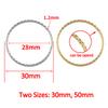 10 Stück 30/50 mm Edelstahl-Spiralringe im koreanischen Stil, vergoldet, gedreht und geschlossen, für Ohrringe, Schmuckherstellung, DIY