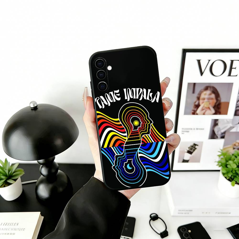 Tame Impala Psychedelic Art Handyhülle Schwarzes Silikon Weich Für Samsung Galaxy A73,A72,A71,A70,A53,A52,A51