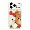Cat bear sticker applies to Apple 11Pro mobile phone case iPhone11 Blu-ray acrylic 11/11 cute 11.