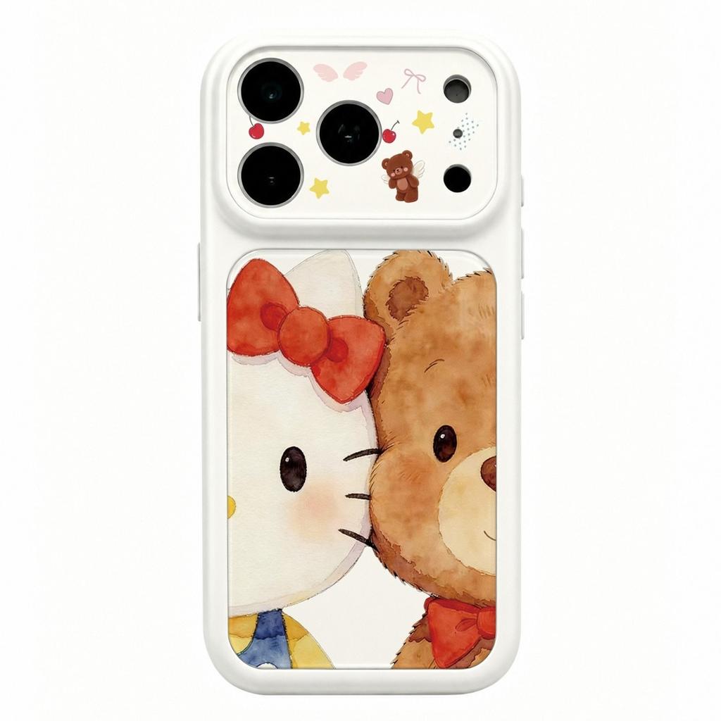 Cat bear sticker applies to Apple 11Pro mobile phone case iPhone11 Blu-ray acrylic 11/11 cute 11.