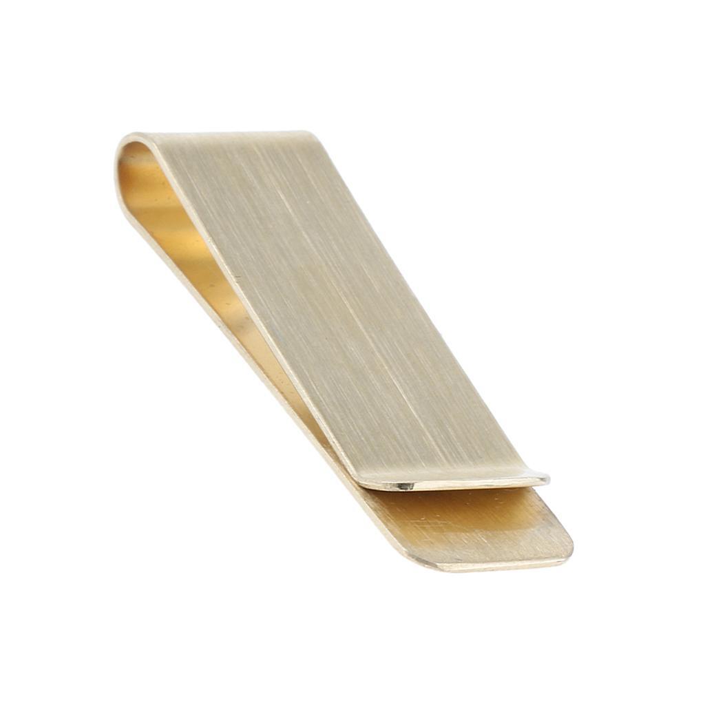 Gold Brass Mens Fashion Money Clip Purse Wallet Card Cash Holder Clip