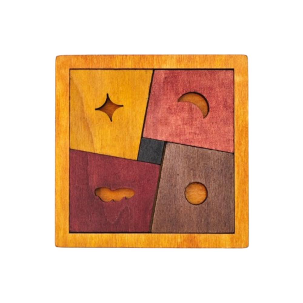 Pattern Cognitive Wooden Tangram Puzzle Challenges Jigsaw Puzzle Board  Parent Child Style G
