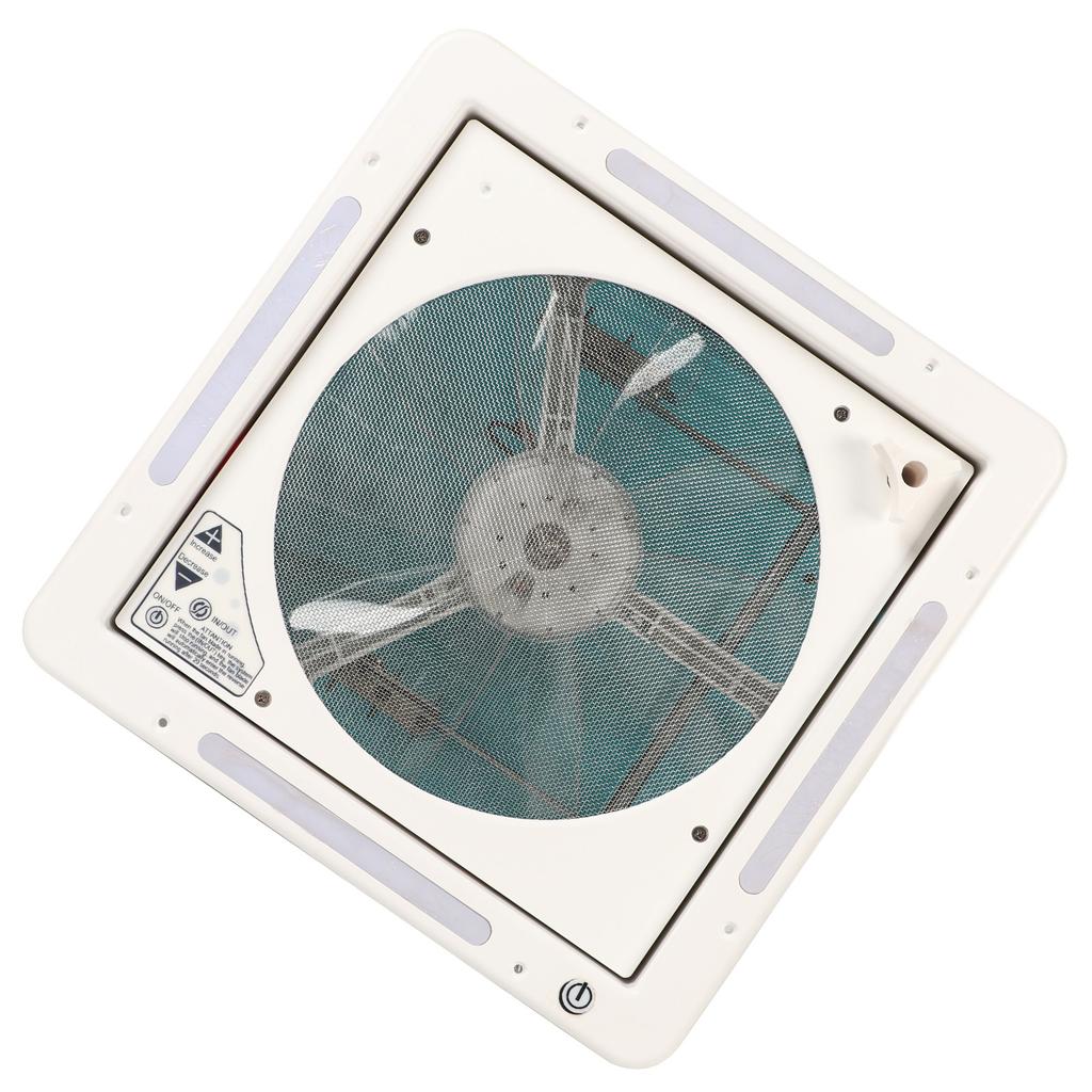 12V Wohnmobil Dachlüfter 4 LED Licht Lufteinlass Auslass Dualmodus für Wohnmobil Yacht Anhänger