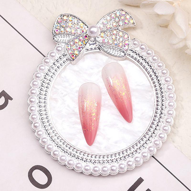 1Pcs Pearl Nail Art Palette False Nail Tips Drawing Board Display Stand Resin Showing Shelf Salon Manicure Tools