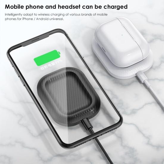 2 in 1 Handy-Ladegerät Rutschfeste Kabellose Kopfhörer Schnellladeständer für Apple