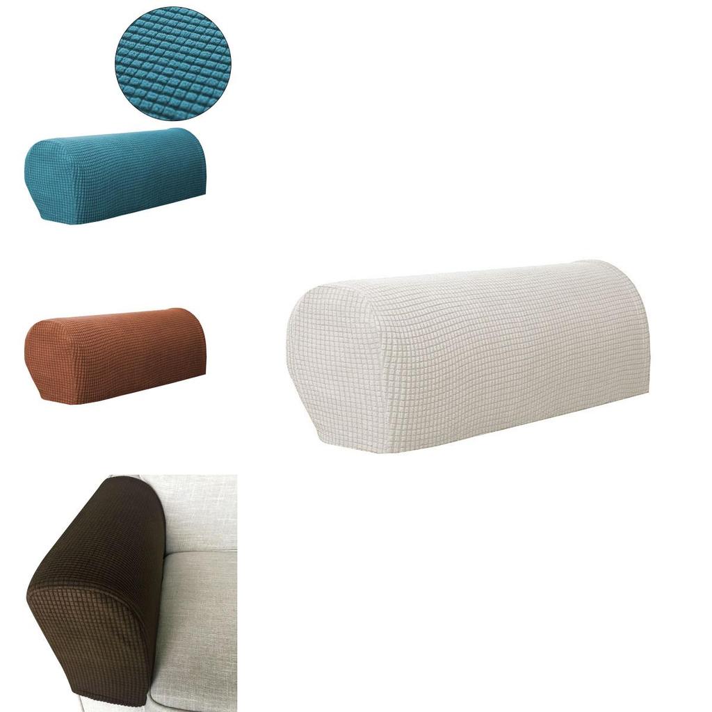 Armrest Covers 2pcs Stretch Set Chair Sofa Arm Protectors Couch Cover Removable