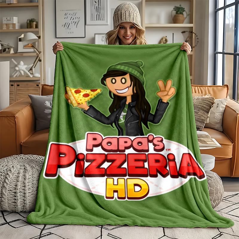 Papa Louie Ultra Soft Flannel Throw Blanket Warm Cozy Blanket for Bed Couch or outdoor best gift