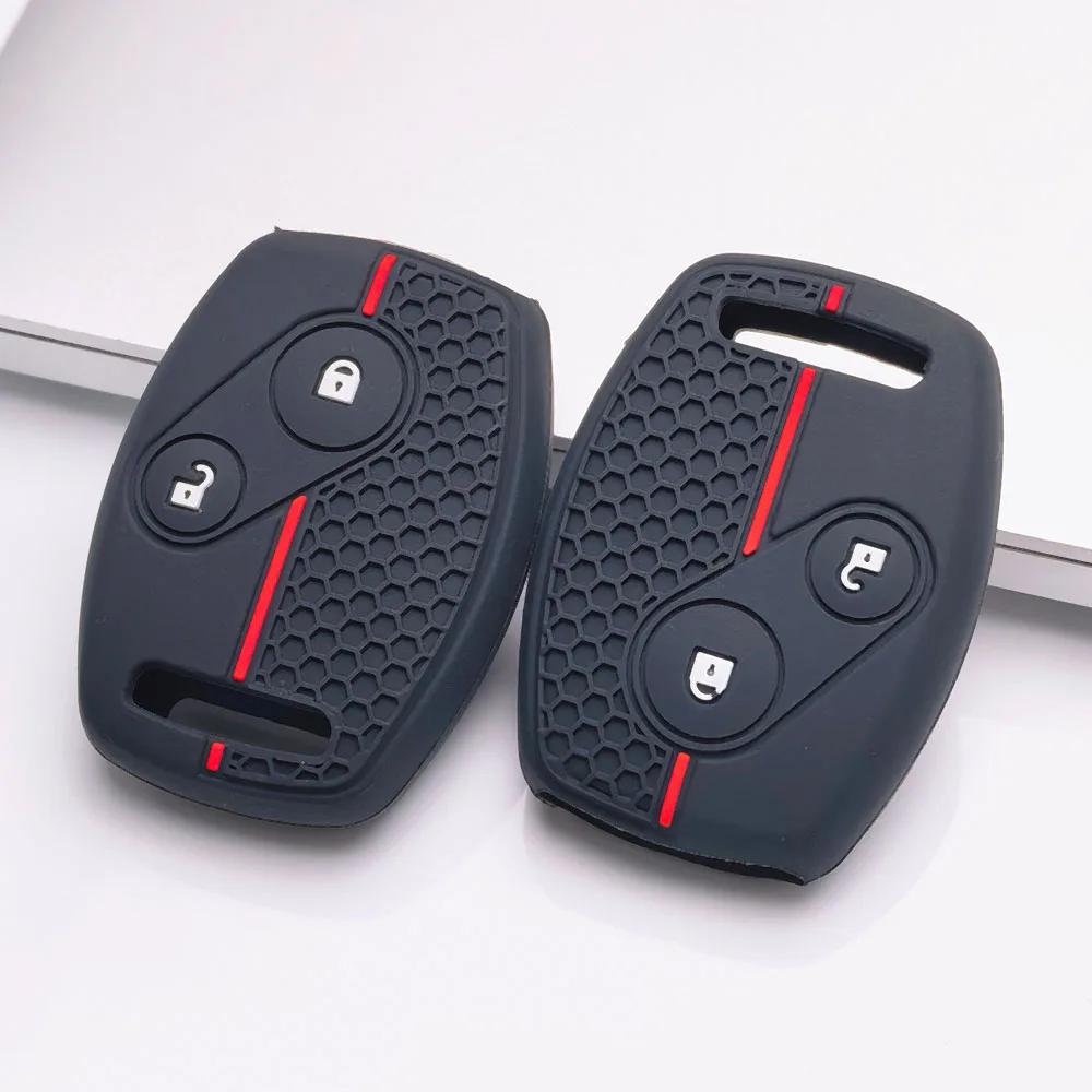 New Silicone Car Key Case Cover Remote Fob For Honda Accord 7 Jazz Frv Civic Cr-V 2008 Crz Insight Fit Srv Chord 7 Gr8 150R