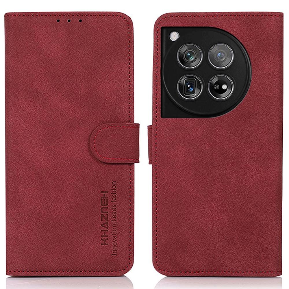 KHAZNEH For OnePlus 12 5G Wallet Phone Case Leather Protective Sleeve