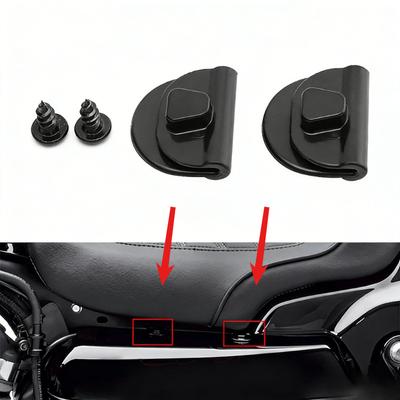 Motorrad-Batterieabdeckung Seitenverkleidung für Harley 883 1200 48 ABS-Kunststoff Schwarz Chrom Retro-Stil Seitenabdeckung Schnappverschluss Befestigungselement