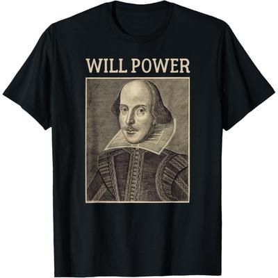 Shakespeare Will Power Literature Vintage Shakespeare Poster T-Shirt