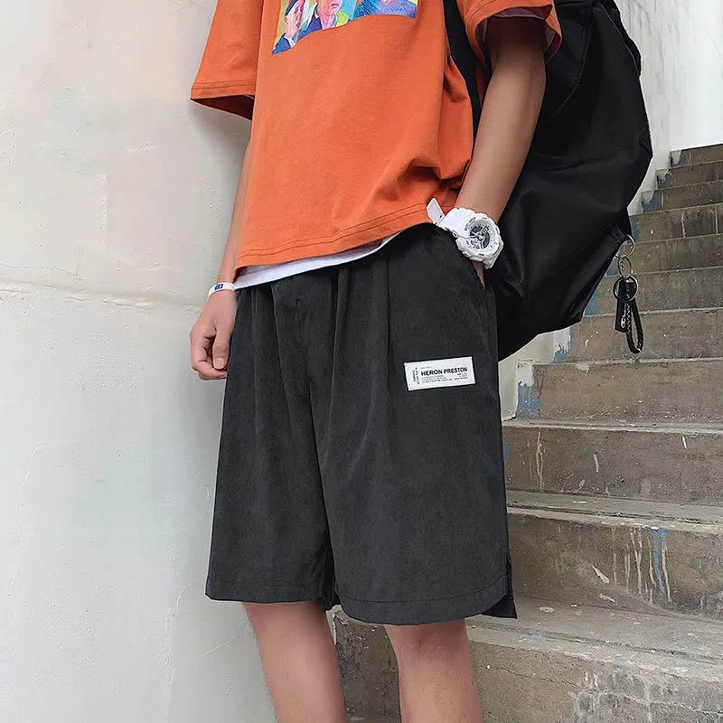 

Летние шорты, мужские повседневные брюки, корейская версия дышащих, впитывающих пот, прямые свободные большие брюки, спортивные брюки с пятью точками M