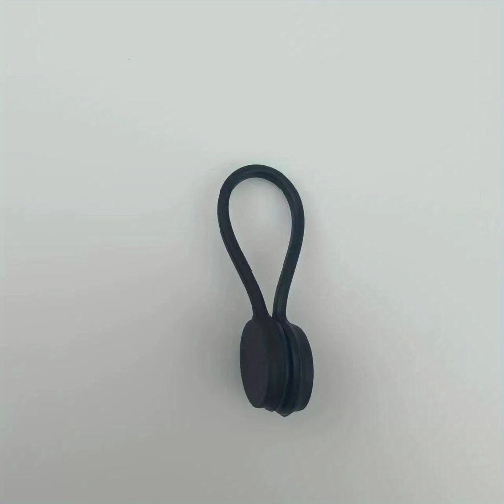 Magnetic Cable Clip - Black Magnetic Silicone Cable Organizer Cable Ties Reusable Cable Ties for Home, Kitchen, Office