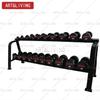 ART&LIVING Rubber-Coated Dumbbell Set with Two-Tier Rack