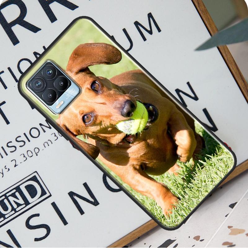 Dackel Hund Hülle für Realme C21 C11 C15 GT Neo2 Master 8 Pro 8i OnePlus 9 Pro 8T 9R Nord2 Coque Cover
