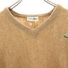 CHEMISE LACOSTE Wool Vintage Long sleeve V neck sweater 3 Brown knit Women Used
