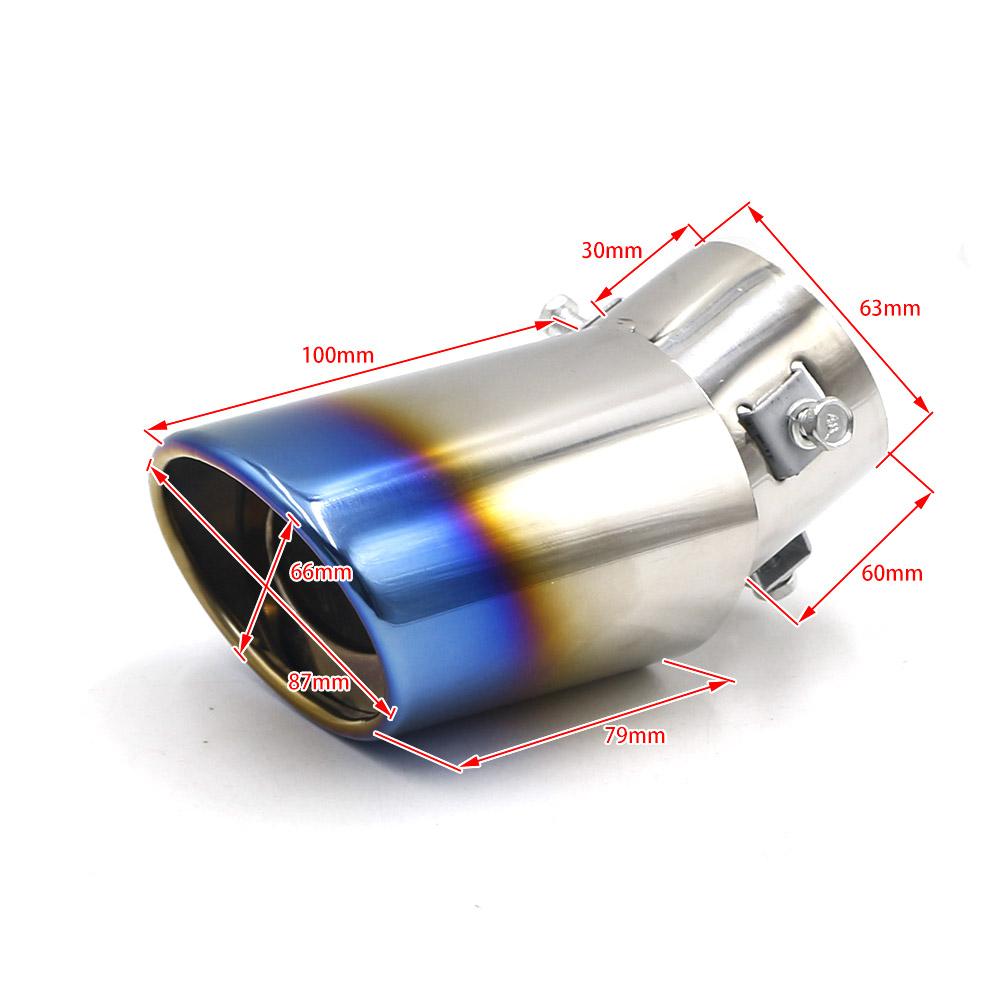Universal Car Exhaust Muffler Tip Stainless Steel Elbow /Straight Pipe Modified Car Tail Throat Liner Pipe 