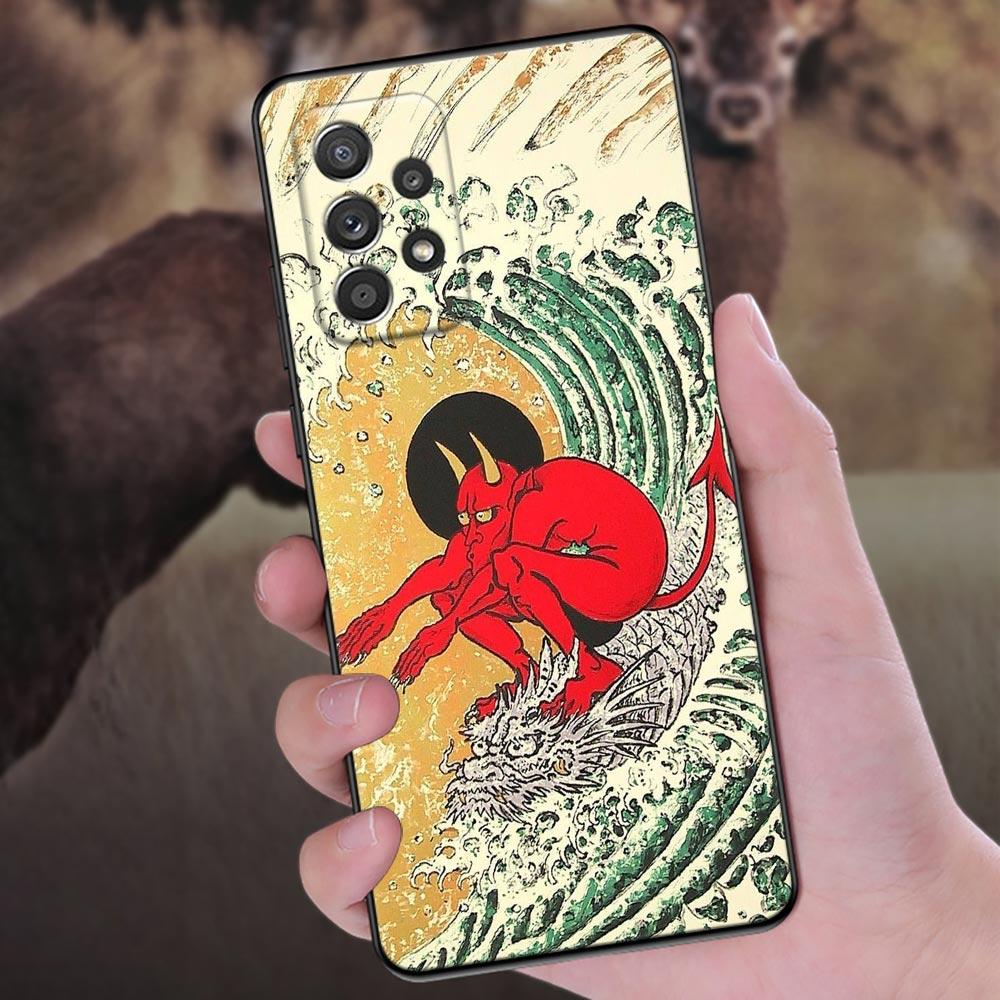 Japanese Art Hokusai kanagawa Great Wave Cover Galaxy A53 5G Case For Samsung A54 A52 A52S A51 A55 A73 A72 A35 A32 A33 Back Case