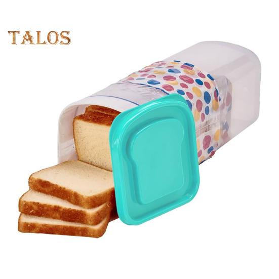 Коробка для хранения тостов с герметичной крышкой, контейнер для хранения свежего хлеба, многофункциональный диспенсер для хлеба, пластиковый держатель для сэндвичей зелёный