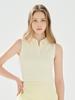 LORDLOAR Signature Collared Sleeveless Knit Yellow