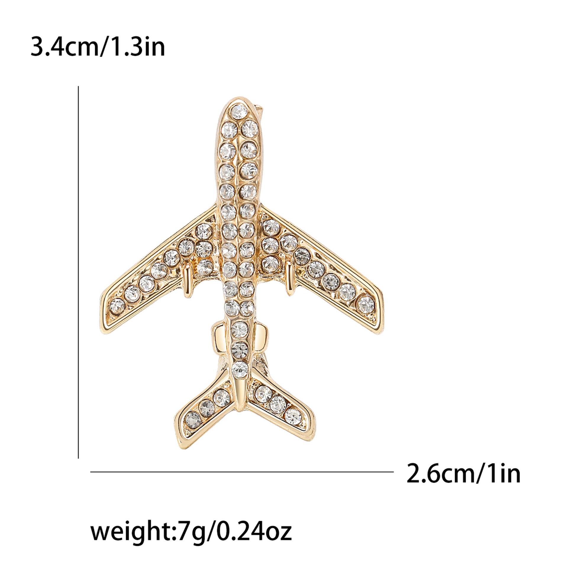 

Модная брошь в виде самолета со стразами, женская одежда высокого класса, булавка, ювелирное украшение, корсаж
