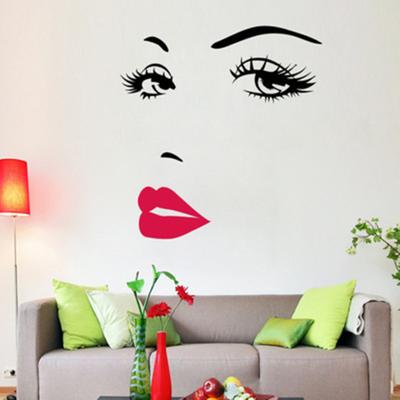 Nálepka na stenu Sexy Girl Pery Eyes Nálepka na stenu Home Salon Removable Art Room Decoration