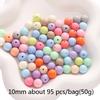 Handmade Beads 6-16mm Acrylic Mixed Colors Mixed Batch Frosted Round Beads Handmade Diy Hand Stringing Beads Jewelry Accessories Material Package
