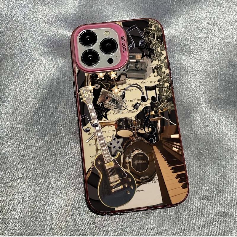 Retro Rock Music Style Pattern Phone Case For Samsung Galaxy S26 S25 Ultra S24 S23 S22 Plus S21 S20 FE A15 A35 A54 A55 A16 Cover