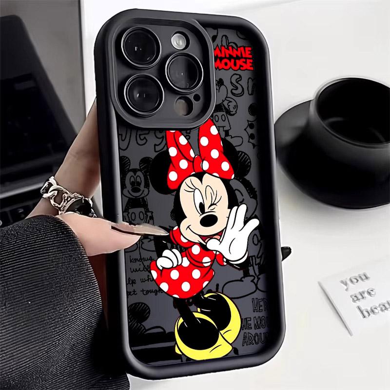 Minnie Mickey Mouse Phone Case For iPhone 17E 11 12 13 14 15 16 17 Pro Max Fundas 17 Air Plus 16e 13 Mini Silicone Cover