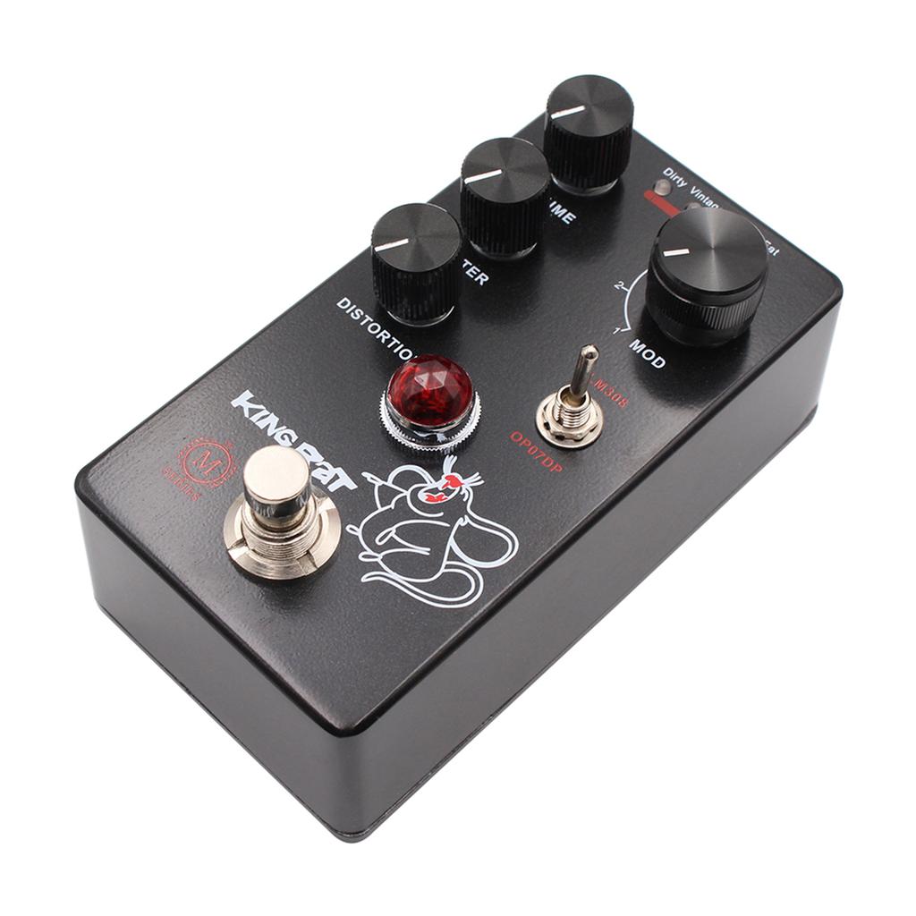 MOSKYAudio Fuzz Distortion Guitar Effect Pedal 4 Mode Switch & Volume Filter Distortion Controls Compact Portable