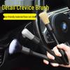 Car Detailing Brush Set with Replaceable Boar Bristle for Interior & Dashboard Cleaning