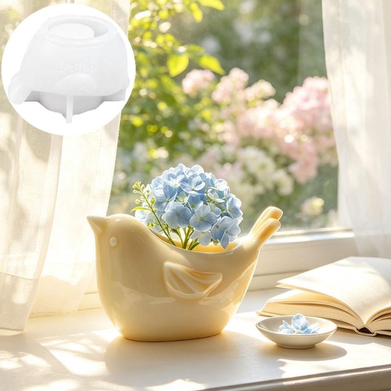 DIY Bird Container Molds for Casting Projects, Open-Top Flexible Craft Tool for Decorative Home Display Work for Projects