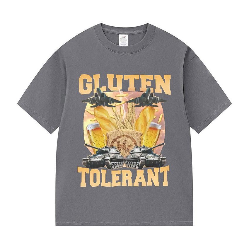 Creative Gluten Tolerant Funny Meme Tee Shirt Men Women Vintage High Quality Fashion Tshirt Tops 100 Cotton Oversized T Shirts