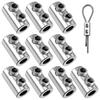 Screws Fixed Copper Steel Wire Rope Clip Metal Adjustable Wire Rope Clamp Stainless Steel Cable Clamp Hardware Accessories