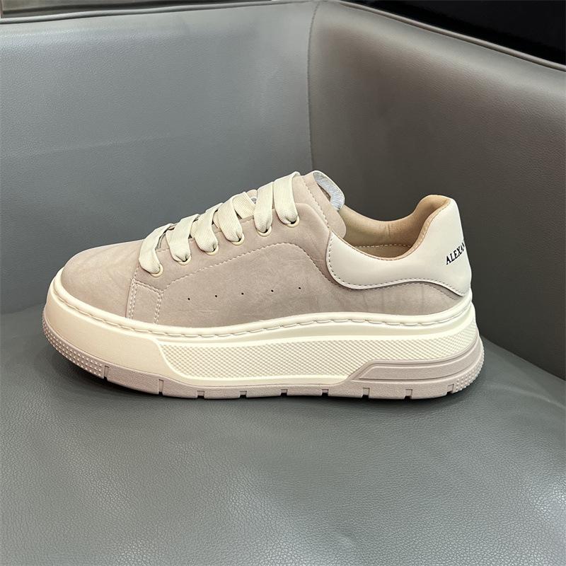 Scarpe con plateau autunnali nuove leggere sportive casual scarpe da ginnastica retrò pelle dl