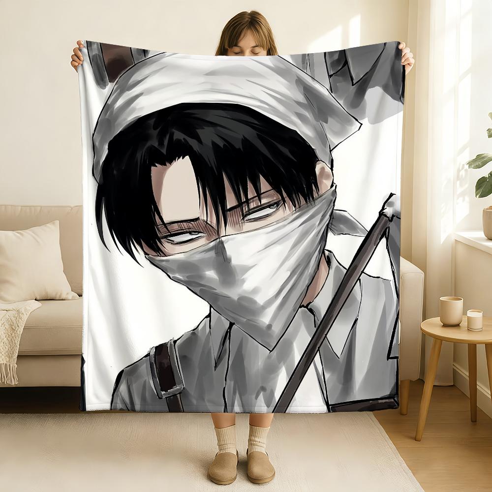 Anime Attack on Titan Levi Ackerman Blanket Soft and Skin Friendly For Couch Bed Napping Bedspread All Seasons Comforter