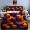 3D Honeycomb Square Gradient Color Print Bedding Set Duvet Cover 1 Duvet Cover 2 Pillowcases Adult And Kids Bedding Set Luxury