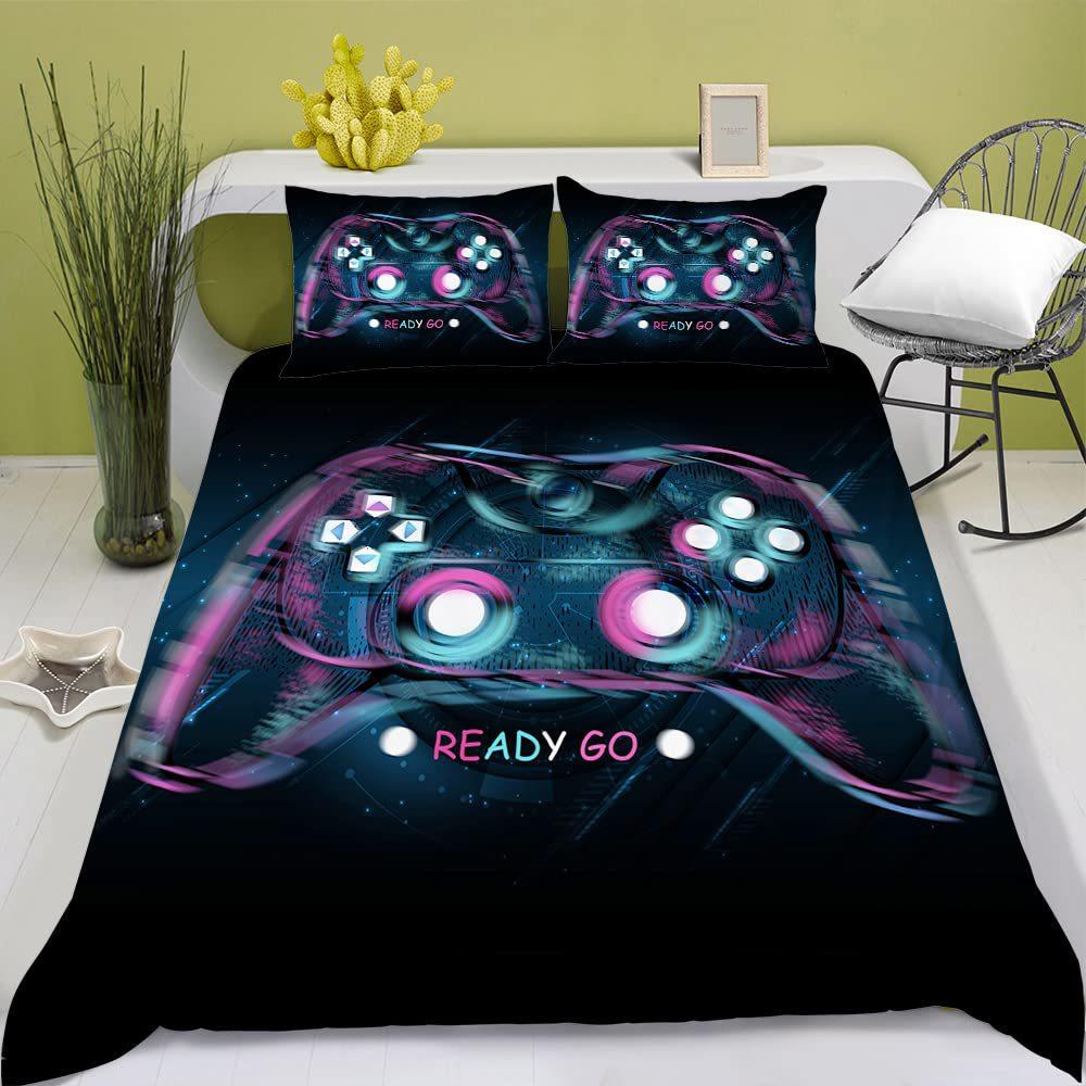 Gamepad Bedding Three-Piece Quilt Cover