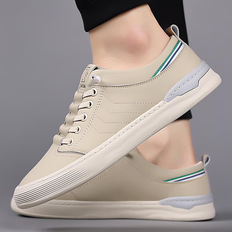 Luxury Leather Mens Casual Shoes New Comfort Business Formal Shoes Breathable Soft Running Sneakers Outdoor Sport Tennis Hombre