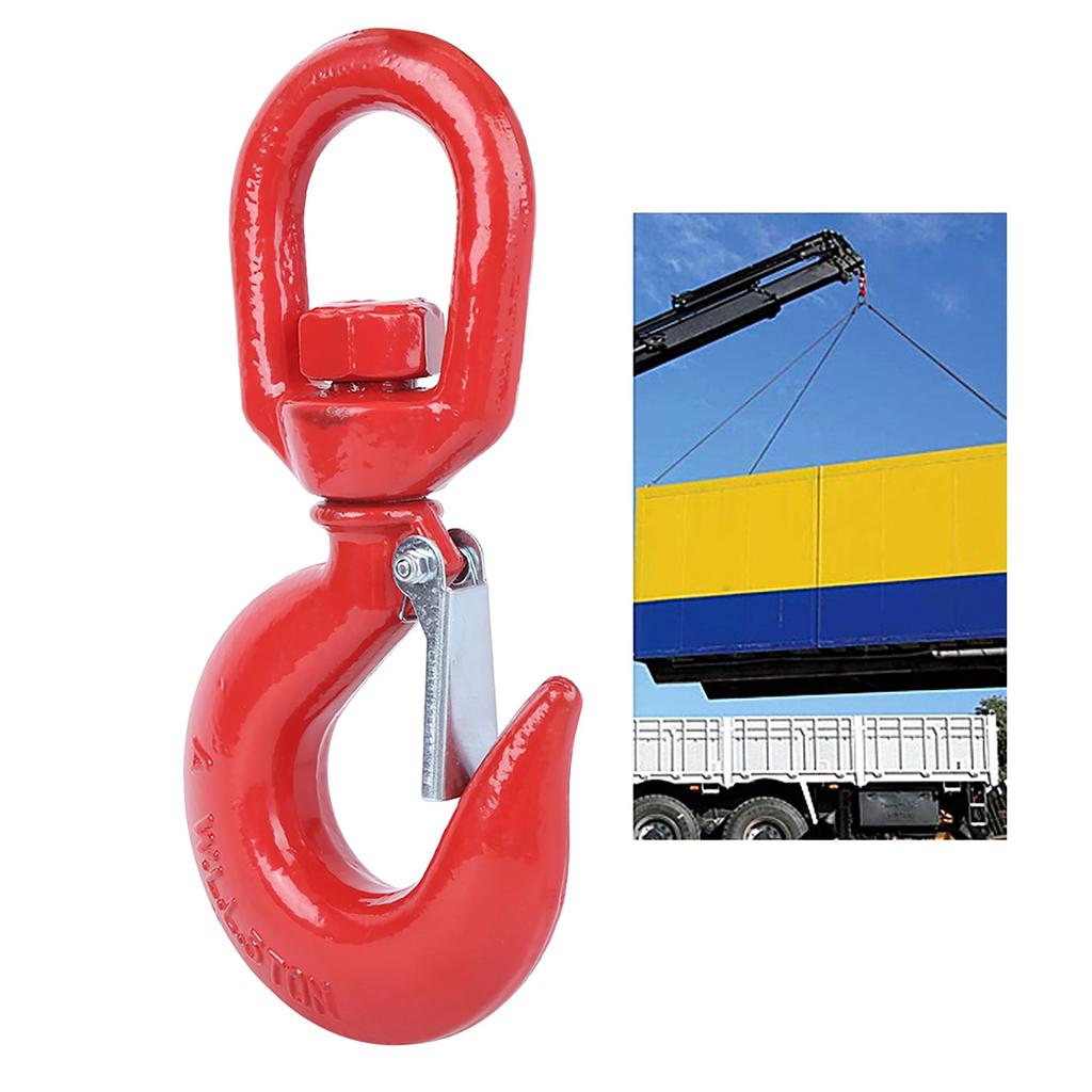 Crane Hook Swivel Eye Alloy Steel Gravity Rigging Lifting Industry Ship Building Round Hook 5T