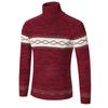Men's Sweater High Neck Sweater Solid Color Slim Bottoming Sweater
