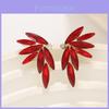 Geometric Alloy Wing Water Drilled Earrings For Women Fashion Autumn