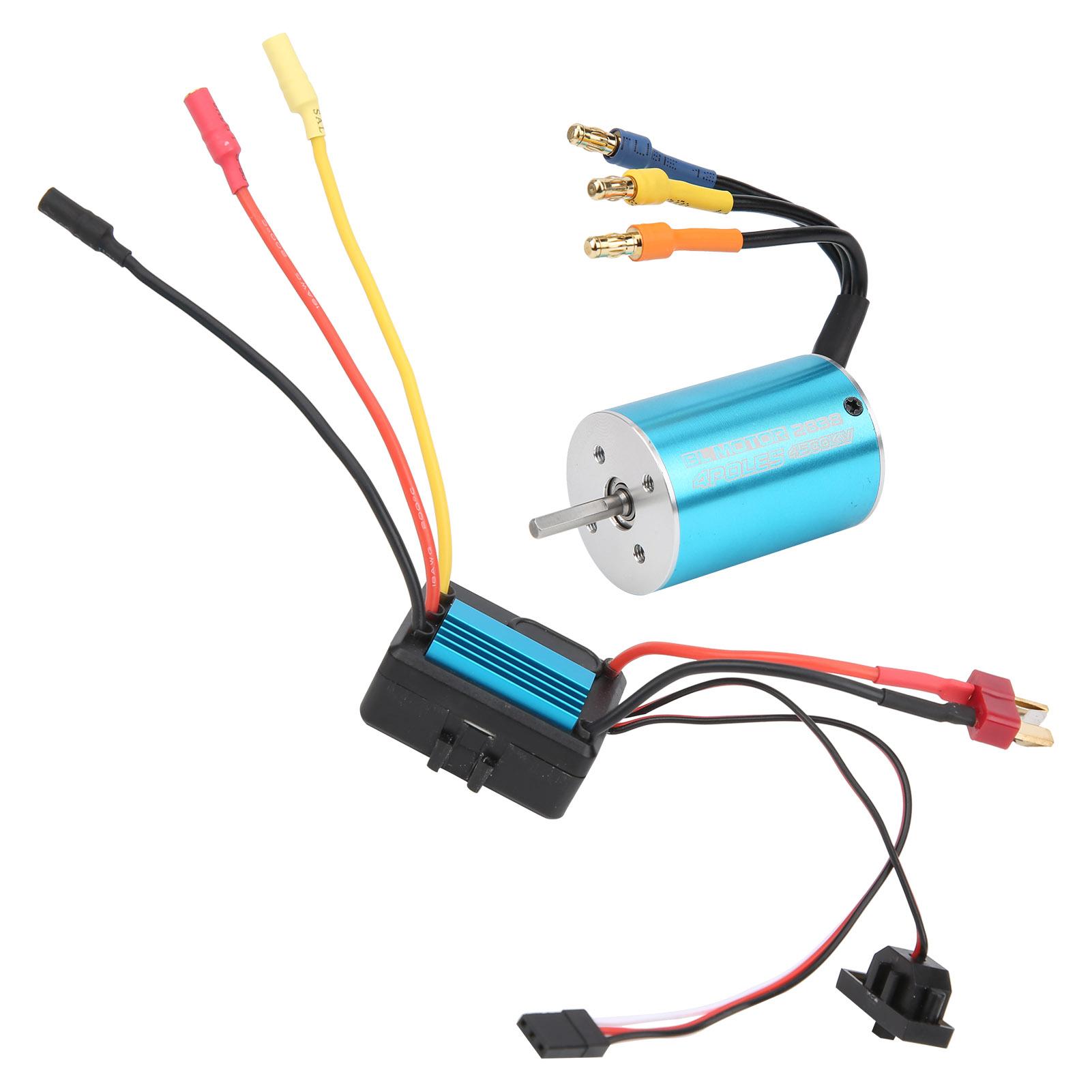 

2838 4500KV 4P Sensorless Brushless Motor 35A Brushless ESC Fit for 114 116 118 RC Car