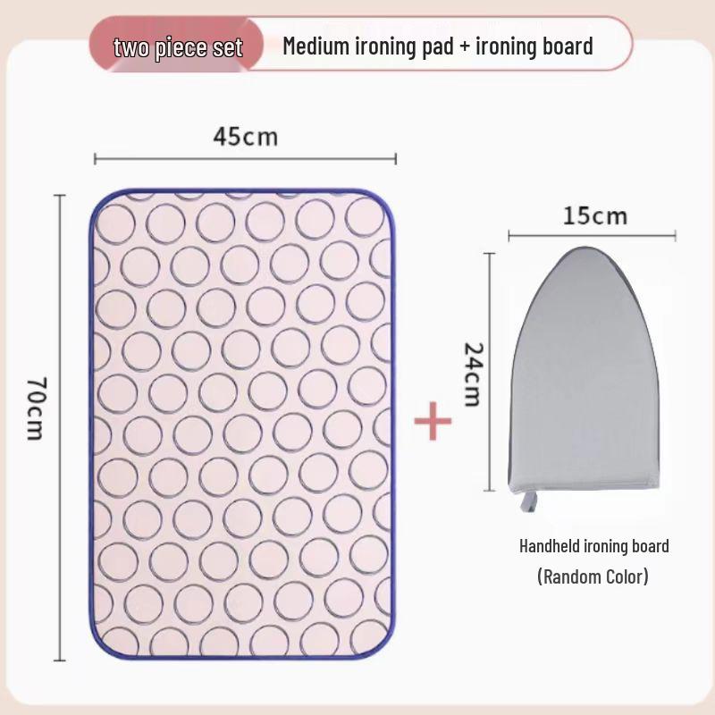 Hanging Heat-Resistant Pink Ironing Pad, Six-Layer Thick, Waterproof & Non-Slip