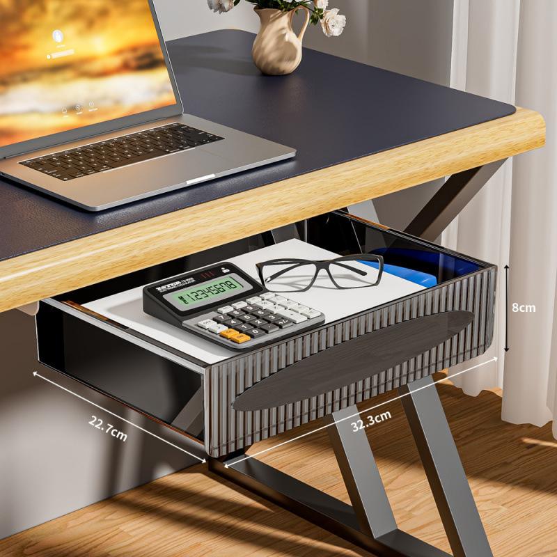 Non-Drilling Under Desk Drawer Storage Box Large Capacity Invisible Hanging Type Factory Office Desk Organizer