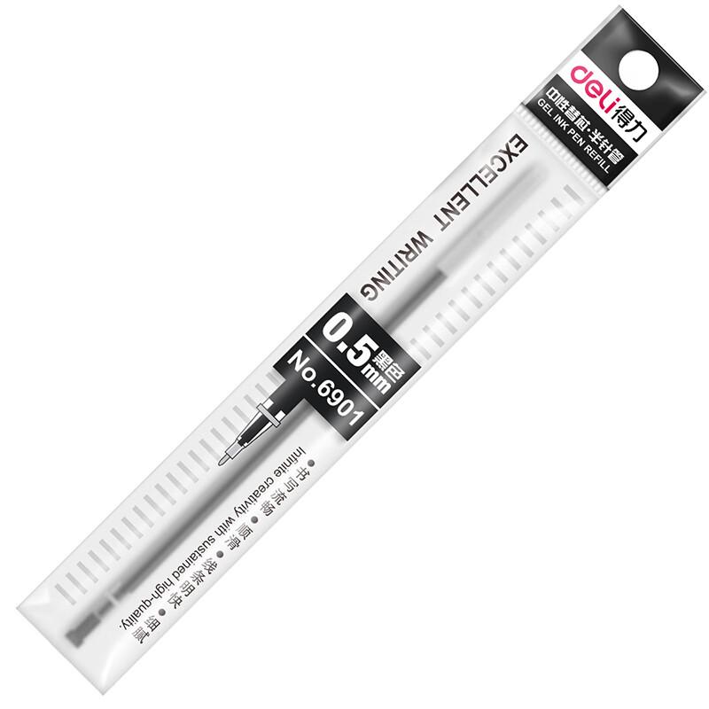 Deli 0.5mm Black Gel Pen Refills
