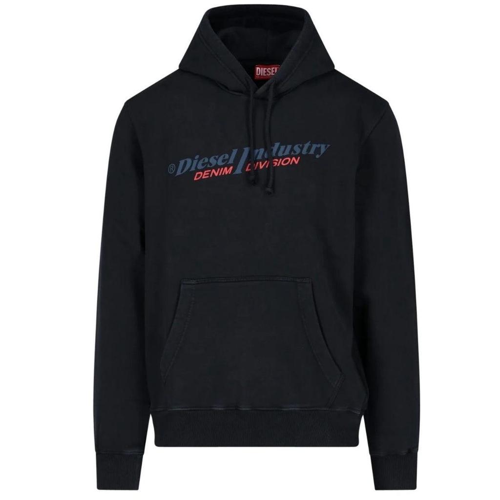 Diesel Mens Industry Denim Division Logo Hoodie